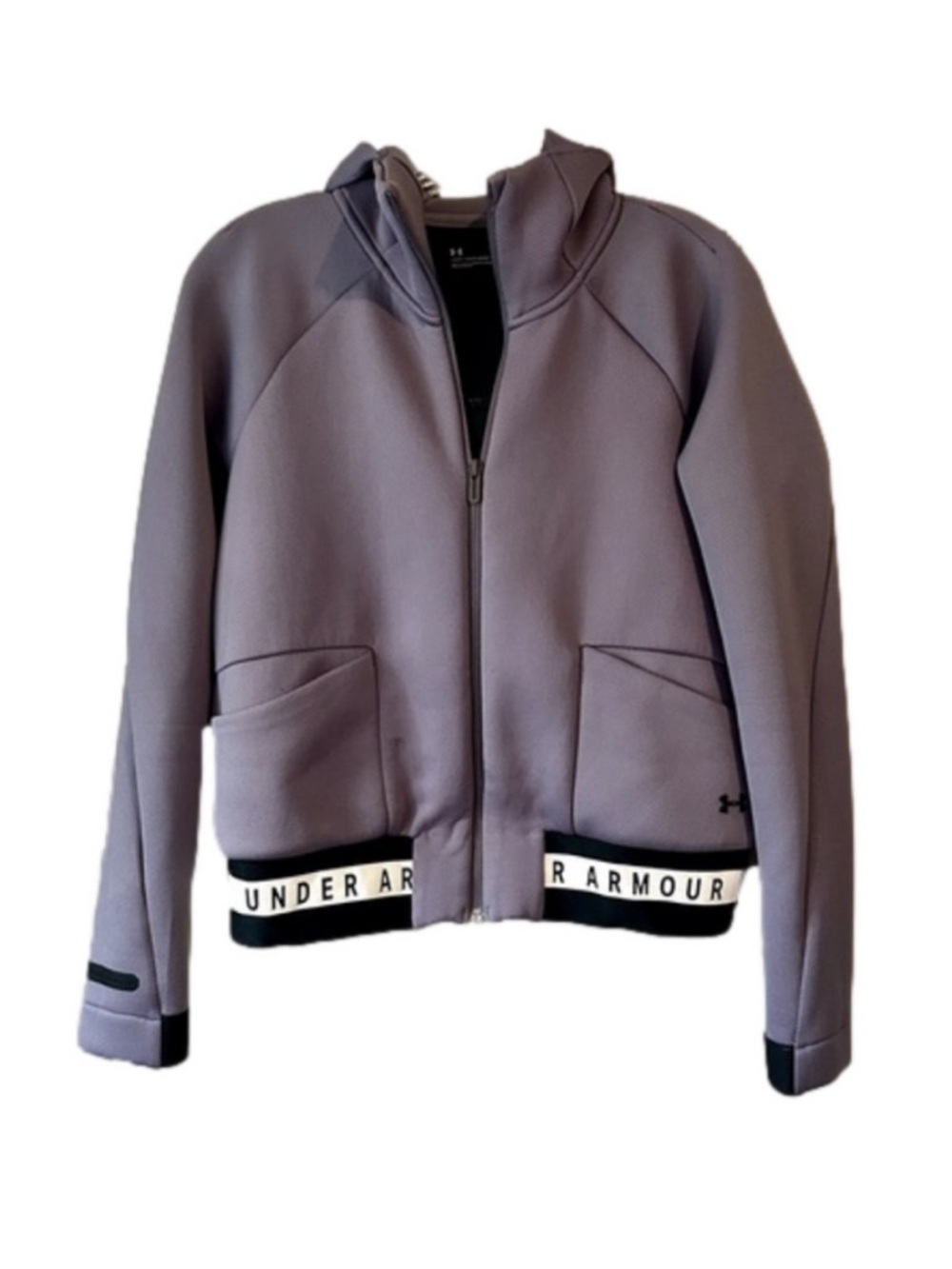 Under Armor full zip jacket Heather gray & black Women’s small